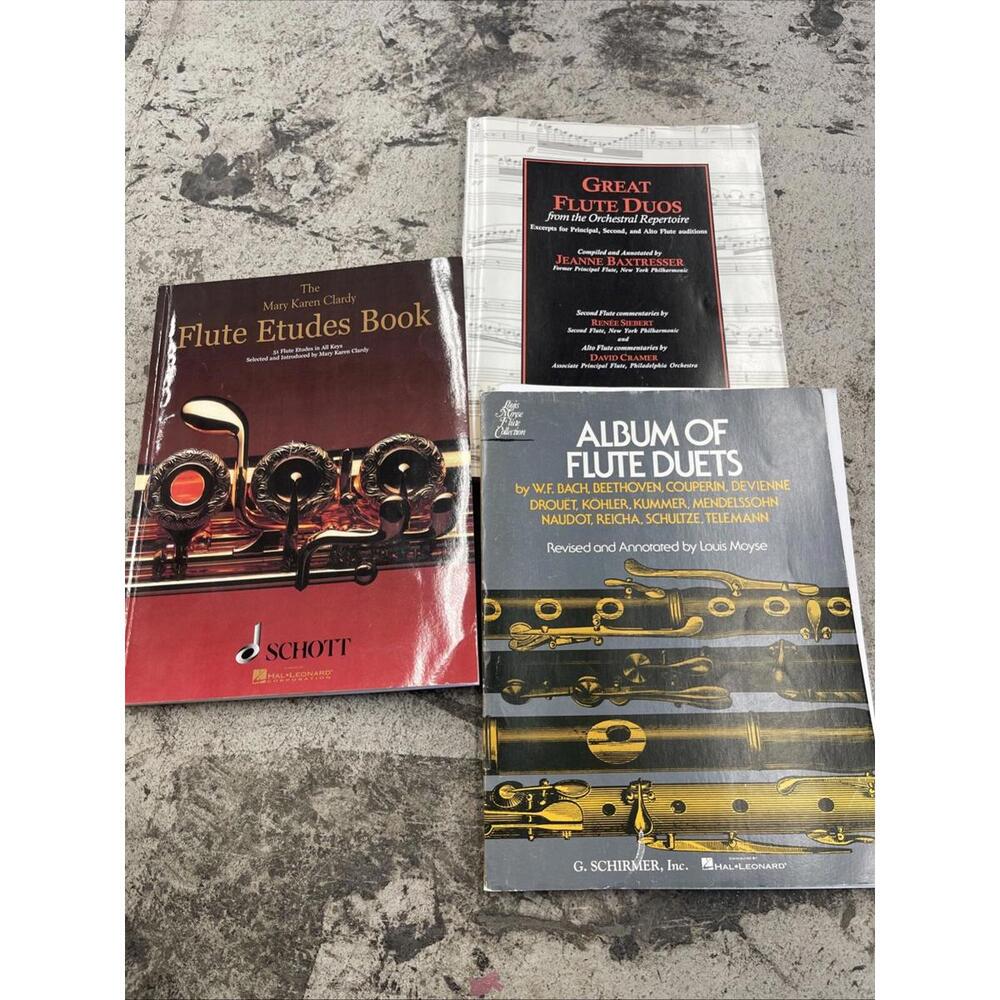 GREAT FLUTE DUOS By Jeanne Baxtresser Three Lot
